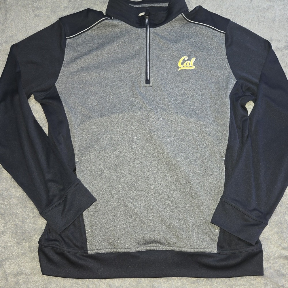 Cutter & Buck California Bears Pullover Mens Large Blue DryTec 1/4 Zip Jacket